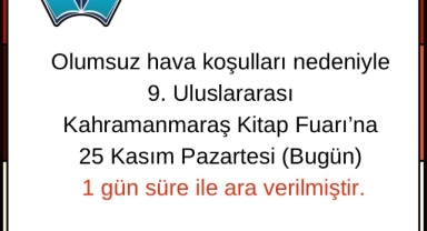 Kitap Fuarı’na 1 Gün Ara Verildi