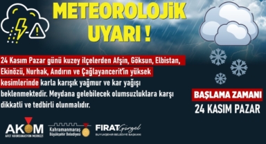 Kuzey İlçelerde Kar Yağışı Uyarısı!