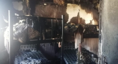 Kahramanmaraş’ta konteyner kül oldu