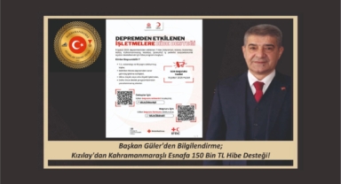 Kızılay’dan Kahramanmaraşlı Esnafa 150 Bin TL Hibe Desteği!