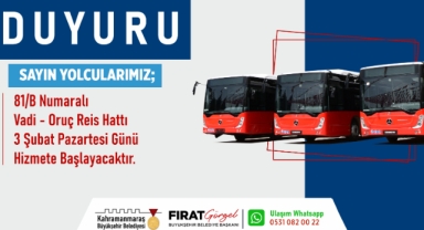 Şehir Merkezinde Yeni Toplu Taşıma Hattı Hizmete Başlıyor
