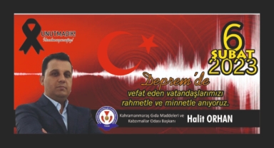 Başkan Halit Orhan; 6 Şubat Depremi Anma Mesajı