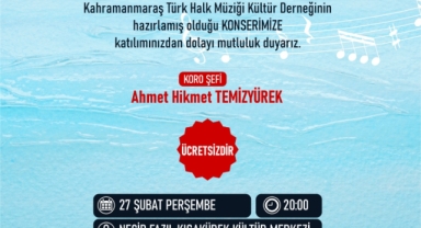Büyükşehir’den Türk Halk Müziği Gecesine Davet