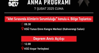 Deprem Şehitleri Anma Programı 7 Şubat’ta Gerçekleştirilecek Programlarla Noktalanacak
