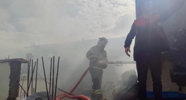 Kahramanmaraş’ta konteynır yangını