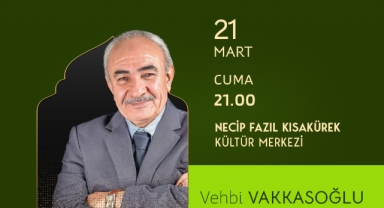 Vakkasoğlu, NFK’da Edebiyatseverlere Seslenecek