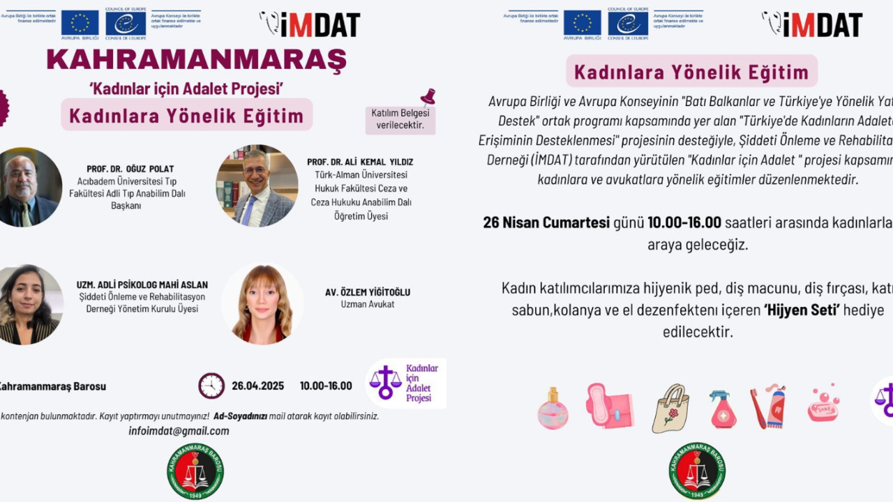 Kahramanmaraş'ta kadınlara yönelik kapsamlı bir eğitim programını düzenleniyor