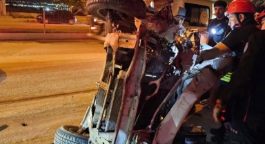 Kahramanmaraş’ta otomobil devrildi: 1 yaralı