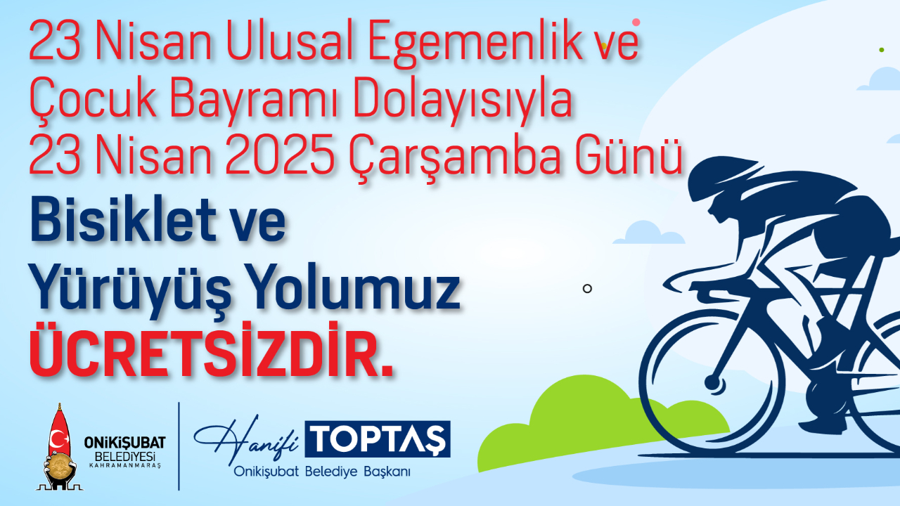 Onikişubat Belediyesi’nden çocuklara ikinci 23 Nisan müjdesi