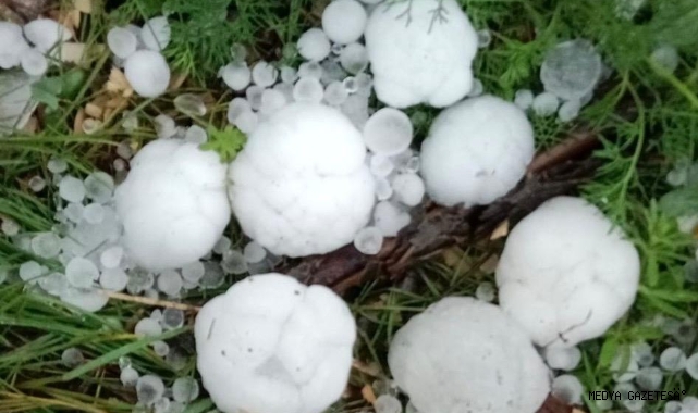 Kahramanmaraş’ta ceviz büyüklüğündeki dolu yağışı maddi hasara neden oldu 0
