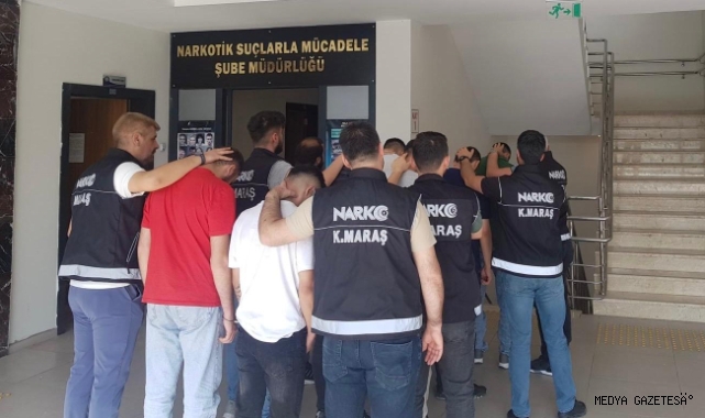 Kahramanmaraş'ta uyuşturucu taciri 14 kişi tutuklandı