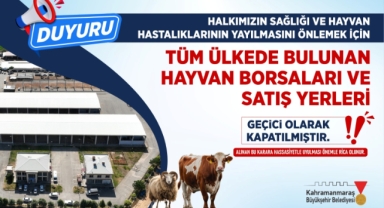 Hayvan Satış Yerleri Geçici Olarak Hizmete Kapatıldı!
