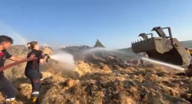 -Kahramanmaraş’ta samanlık yangını