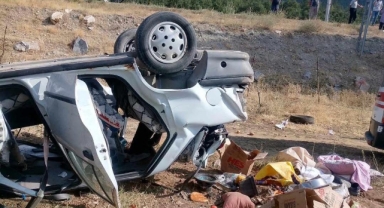 Kahramanmaraş’ta otomobil takla attı: 1 ölü 1 yaralı