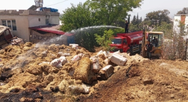 Kahramanmaraş’ta samanlık yangını