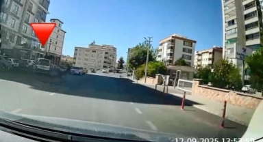 -Kahramanmaraş’ta motosiklet kazası kamerada