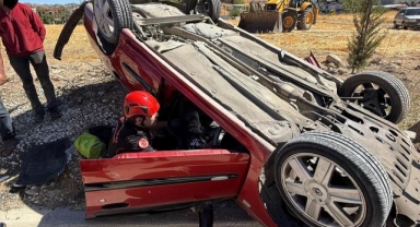 Kahramanmaraş’ta otomobil takla attı: 1 yaralı