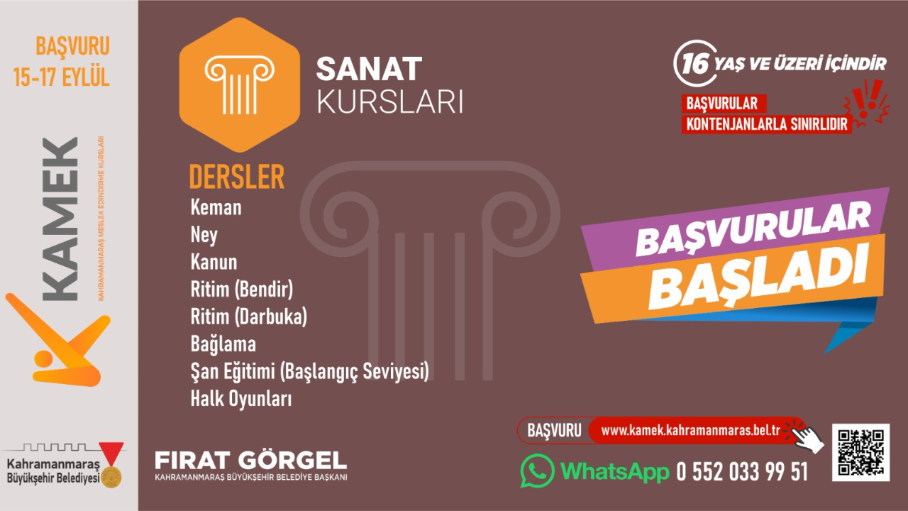 KAMEK’le Herkes İçin Eğitim; Yeni Dönem Kurs Kayıtları Başladı