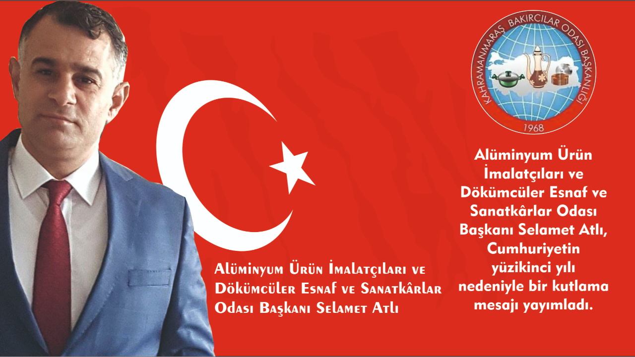 Başkan Atlı’dan Cumhuriyet'in 102. yılı için kutlama mesajı