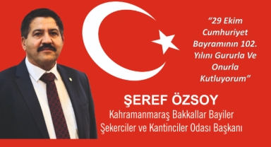 BAŞKAN ÖZSOY’DAN 29 EKİM CUMHURİYET BAYRAMI MESAJI