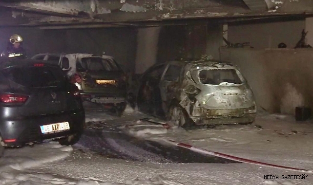 Kahramanmaraş’ta Apartman Otoparkında Korkutan Yangın