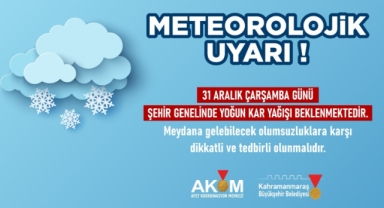 Çarşamba Günü Şehir Genelinde Kar Yağışı Bekleniyor!