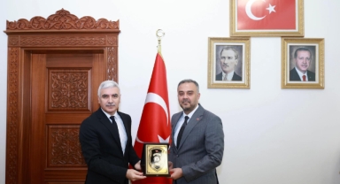 Kahramanmaraş Onikişubat Belediye Başkanı Hanifi Toptaş, Emniyet Müdürü Hasan Yiğit’i Ağırladı