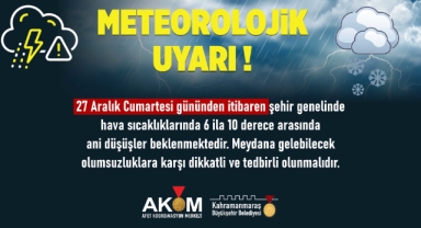 Soğuk Hava Uyarısı; Don ve Buzlanmaya Karşı Dikkat!