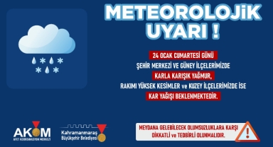 24 Ocak’ta Kar ve Karla Karışık Yağmur Uyarısı!