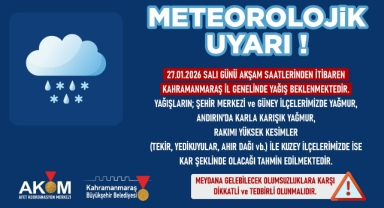 AKOM’dan Yağmur ve Kar Uyarısı