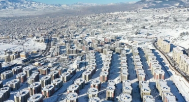 Dulkadiroğlu’ndan kartpostallık kar manzaraları