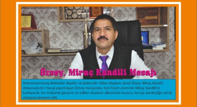 Özsoy, Miraç Kandili Mesajı