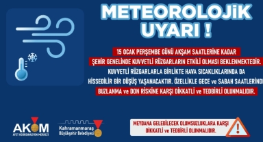 Rüzgâr ve Soğuk Hava Uyarısı; Buzlanma ve Don Riskine Dikkat!