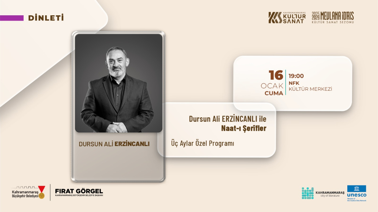 Şair Dursun Ali Erzincanlı, Maneviyat Dolu Gece Yaşatacak