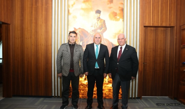 EKİNÖZÜ BELEDİYE BAŞKANI HARUN VİCDAN’DAN GÖKSUN BELEDİYESİ’NE ZİYARET