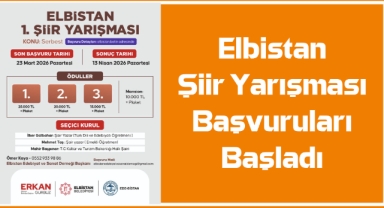 Elbistan Şiir Yarışması Başvuruları Başladı