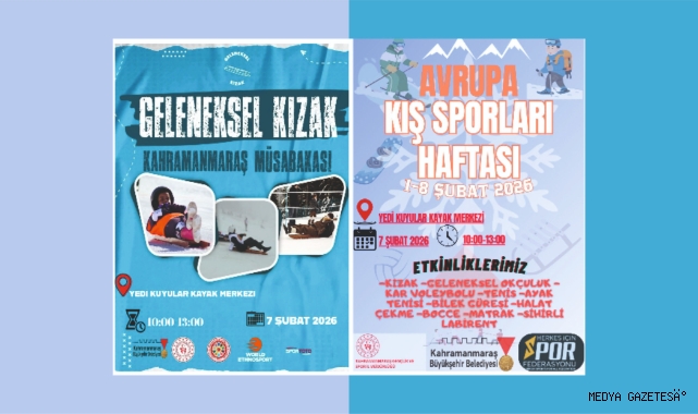 Kahramanmaraş Gençlik ve Spor İl Müdürlüğü tarafından düzenlenen “Geleneksel Kızak Müsabakaları”, 7 Şubat 2026 tarihinde Yedikuyular Kayak Merkezinde gerçekleştirilecek.