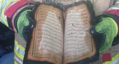 Kahramanmaraş’ta evi, paraları yandı sadece Kuran’ı Kerim zarar görmedi