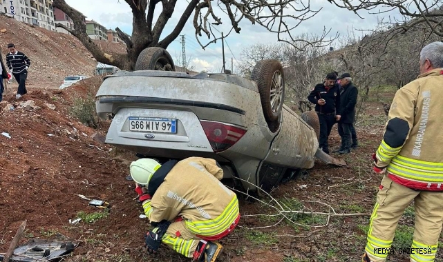 Kahramanmaraş’ta Otomobil Takla Attı: 2 Yaralı