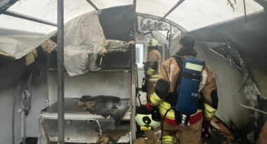 -Konteyner Kentte Yangın Paniği