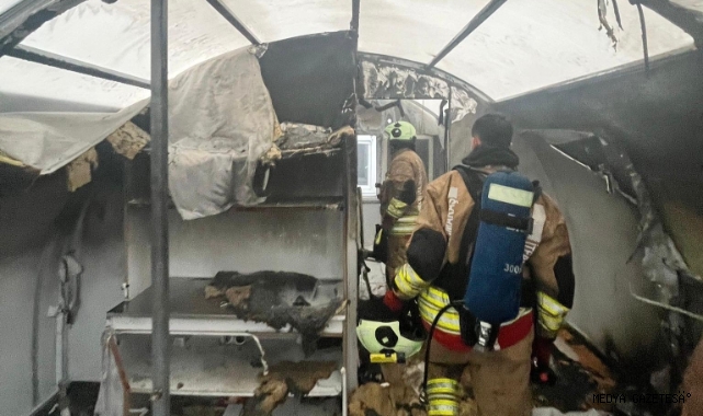 -Konteyner Kentte Yangın Paniği