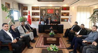 Mehmet Akpınar, İnşaat Mühendisleri Odası heyetini ağırladı