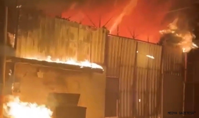 Kahramanmaraş’ta depo yangını 