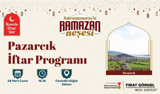 Ramazan’ın Bereketi Pazarcık’ta Kurulacak İftar Sofrasında Paylaşılacak