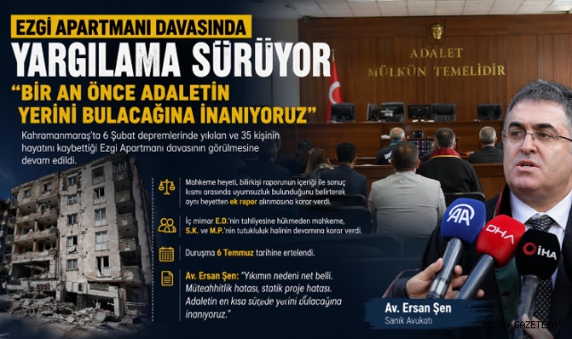 Ezgi Apartmanı davası ertelendi 