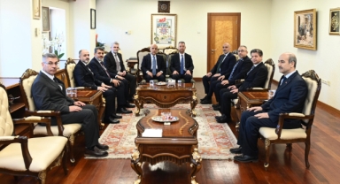 Görgel ve Kirişci’den KSÜ Rektörü Okumuş’a Hayırlı Olsun Ziyareti