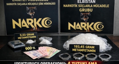 Kahramanmaraş’ta uyuşturucu operasyonu: 4 tutuklama