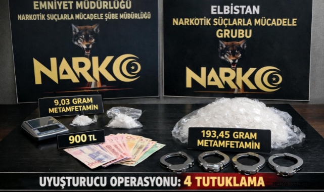 Kahramanmaraş’ta uyuşturucu operasyonu: 4 tutuklama