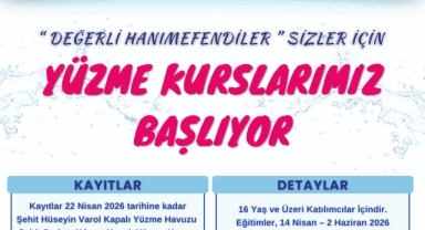 Onikişubat Belediyesi’nin kadınlara özel yüzme kursuna başvurular başladı