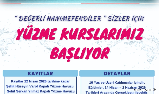 Onikişubat Belediyesi’nin kadınlara özel yüzme kursuna başvurular başladı